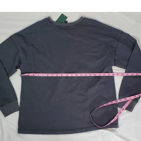 GREY Long-Sleeved Waffleknit Top by Wild Fable in Size Medium - Picture 6 of 7